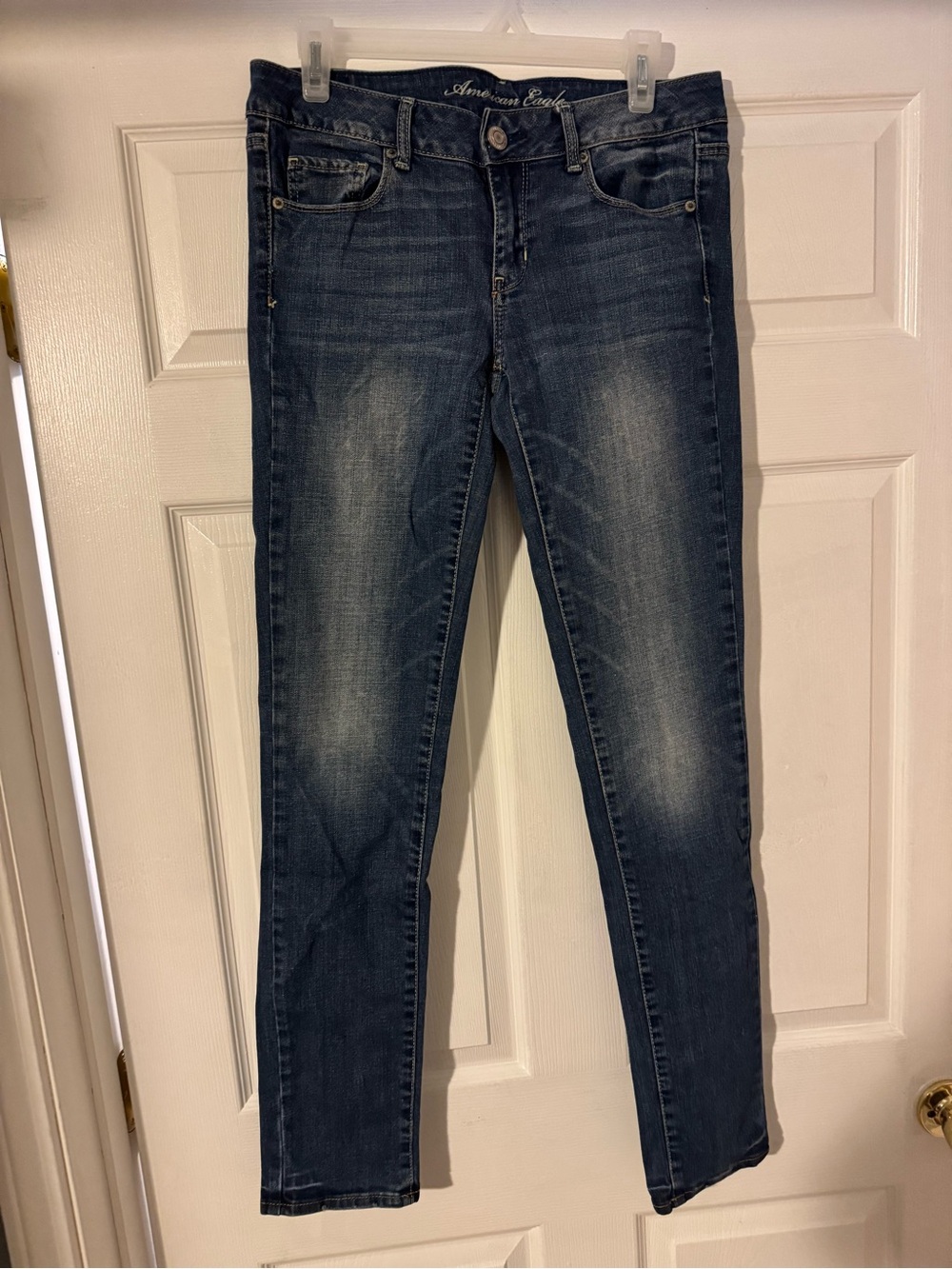 American Eagle Outfitters Navy Skinny Jeans with Fading